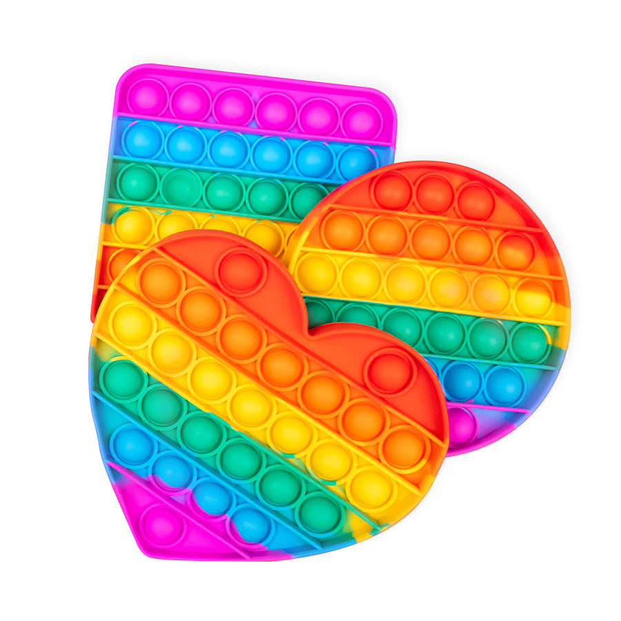 Solution Online Shops – fidget toys – pop it – diverse vormen en kleuren