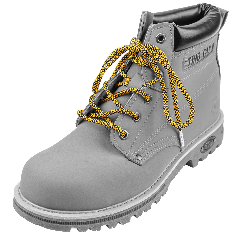 Solution Online Shops-Feterz-Ronde-schoenveters-voor-wandelschoenen-met-metalen-nestel-140cm-donker-geel