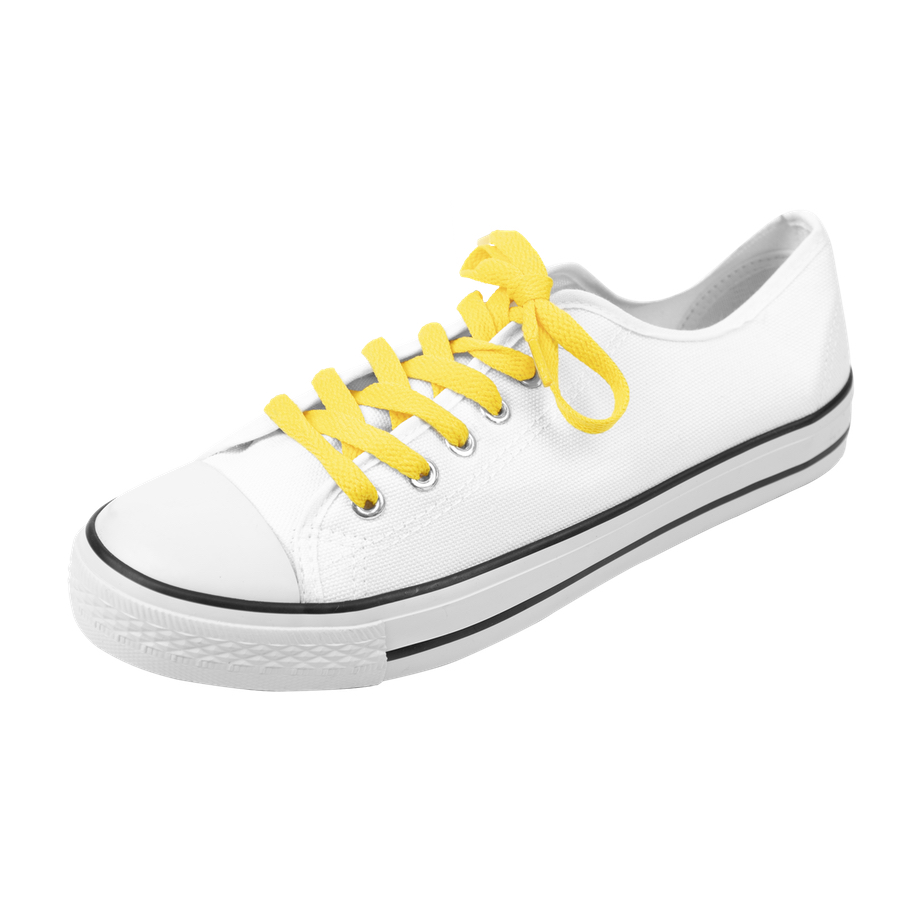 Platte-schoenveters-geel-100cm