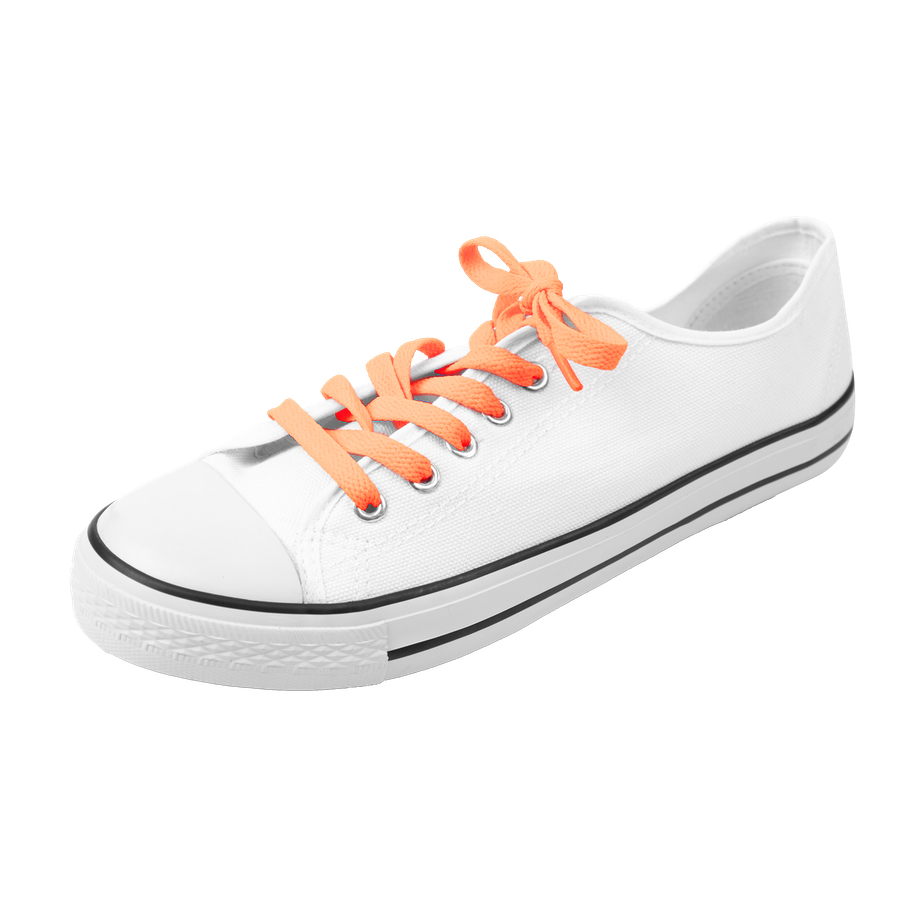 Platte-schoenveters-oranje-100cm