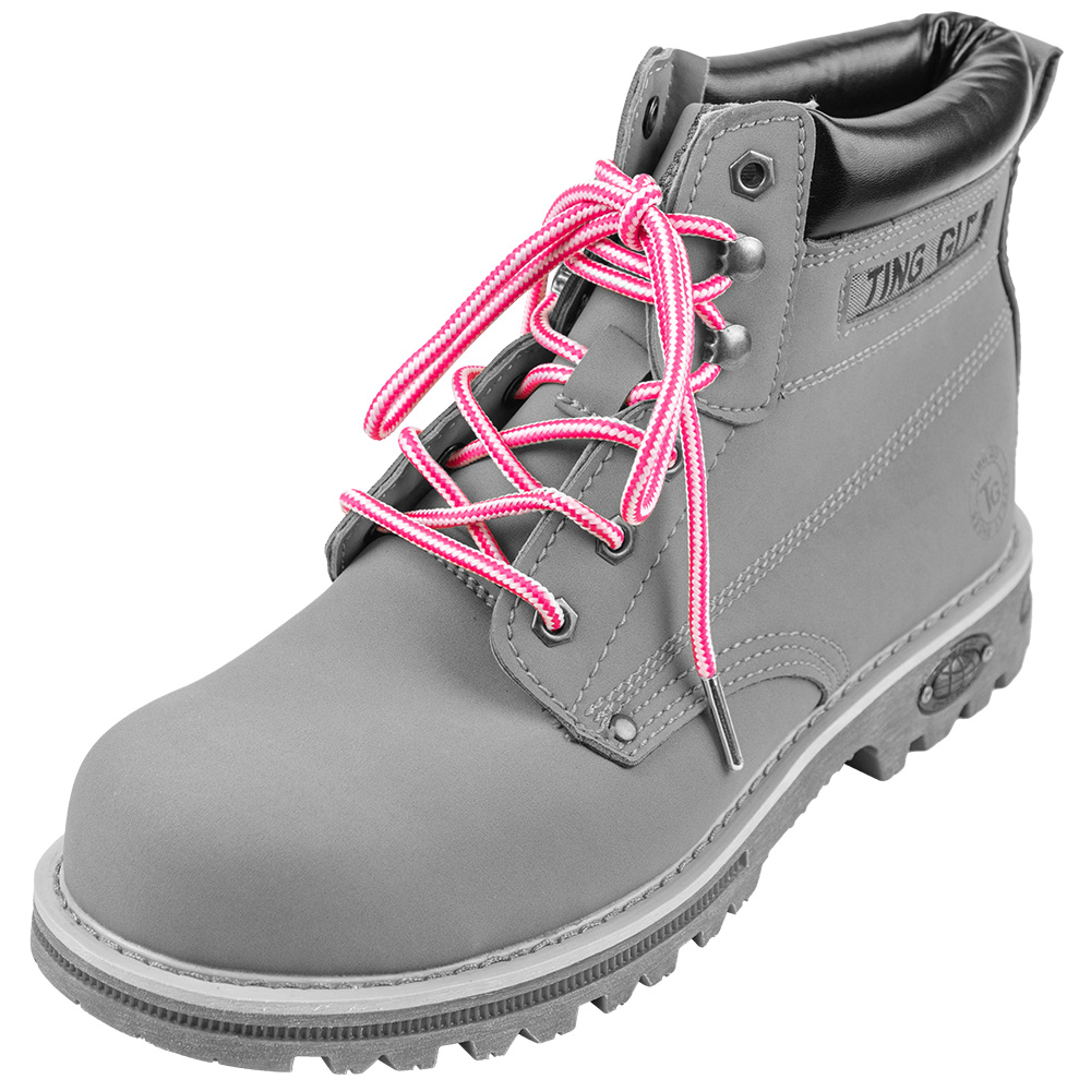 Solution Online Shops-Feterz-Ronde-schoenveters-voor-wandelschoenen-met-metalen-nestel-140cm-roze-wit