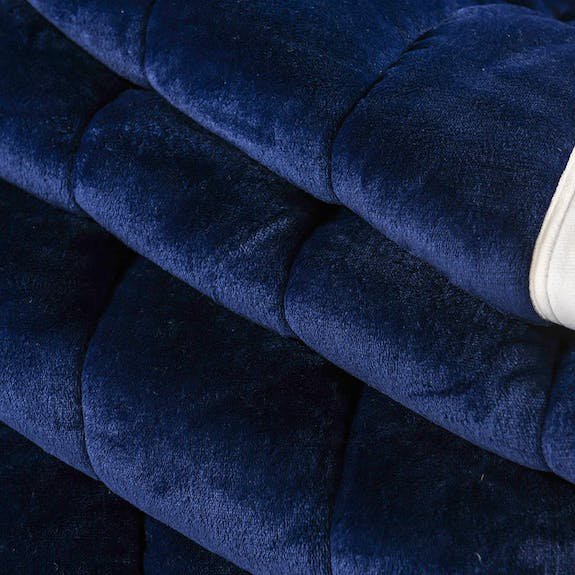 donkerblauwe warme fleece deken