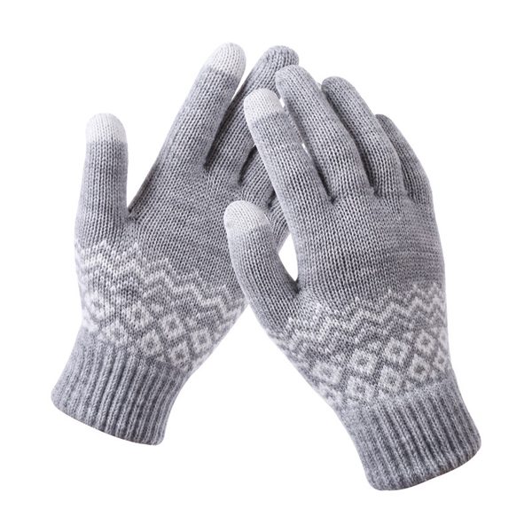 Solution Online Shops – Gebreide handschoenen – One Size – Grijs