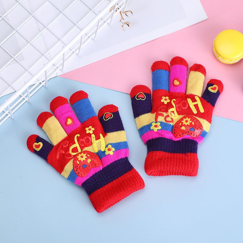 Solution Online Shops – Kleding en accessoires – handschoenen – gekleurde kinder handschoenen – rood