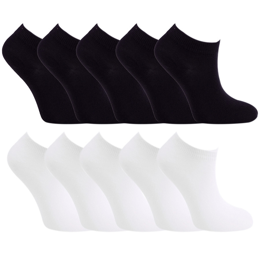 Solution Online Shops-Naft-Sneaker-sokken-Zwart-en-Wit-Diverse-maten