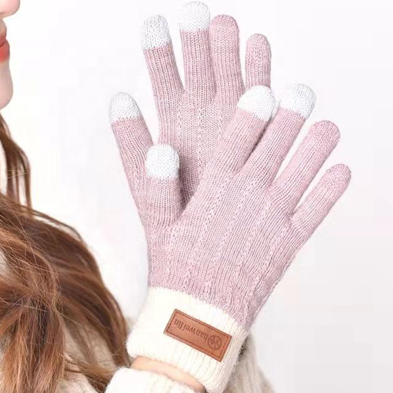 Solution Online Shops – Wollen handschoenen – alpacawol – roze