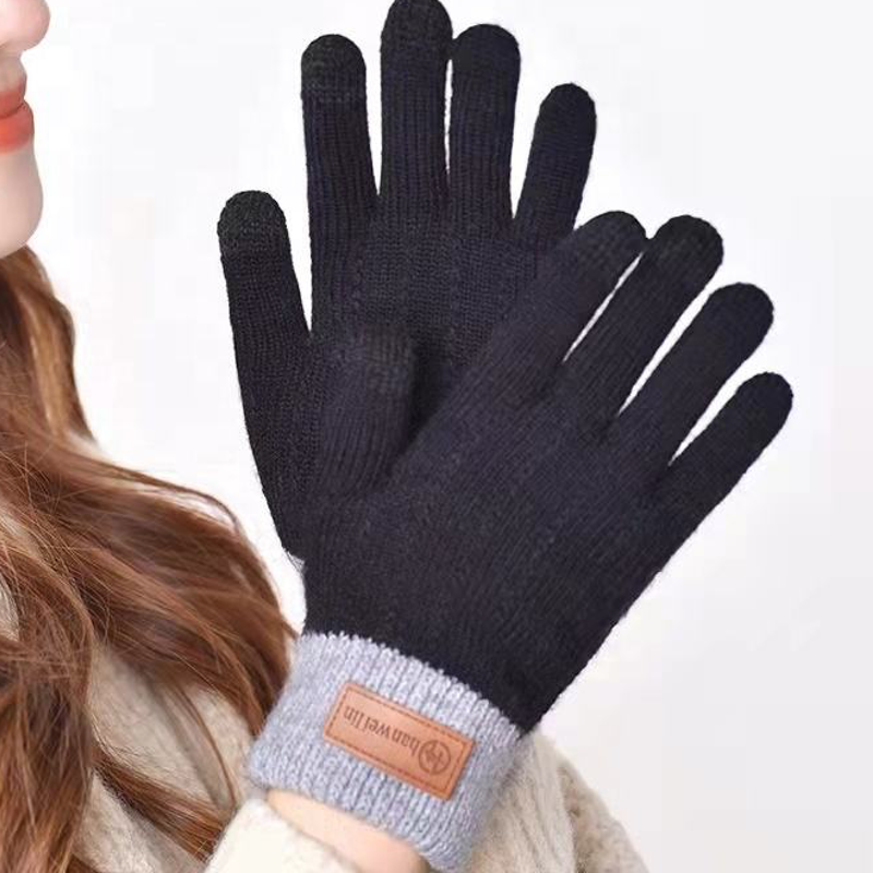 Solution Online Shops – Wollen handschoenen – alpacawol – zwart