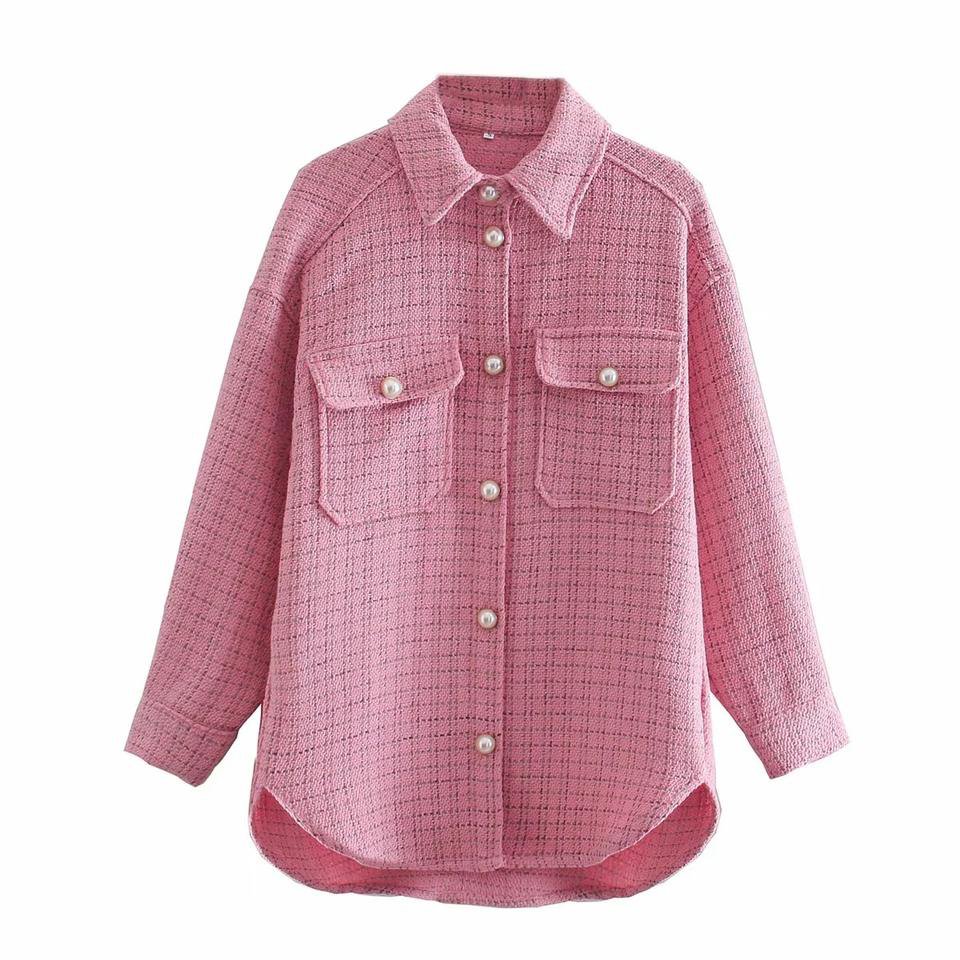 Solution Online Shops – dames jack – overhemd – knoopsluiting – roze