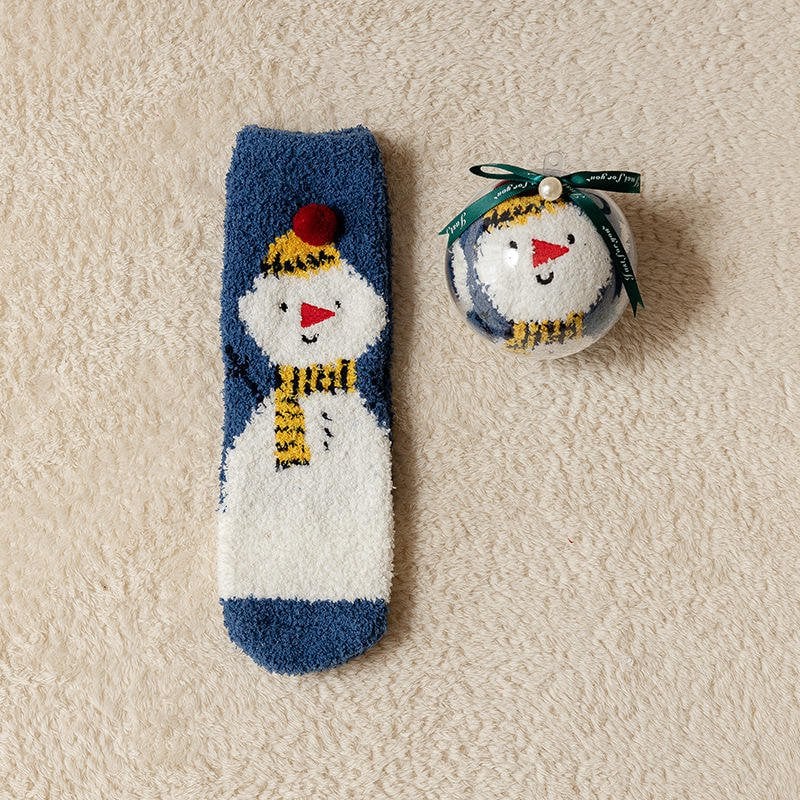Solution Online Shops – dames sokken in kerstbal – blauw