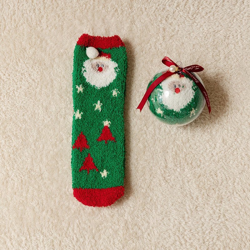 Solution Online Shops – dames sokken in kerstbal – groen
