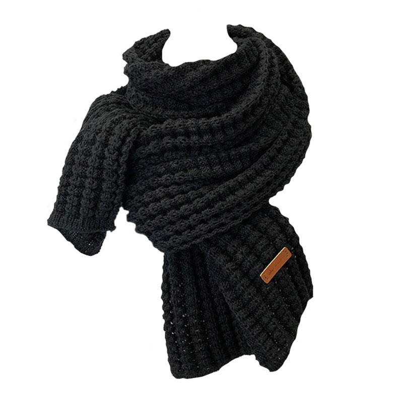 Solution Online Shops – gebreide sjaal – zwart