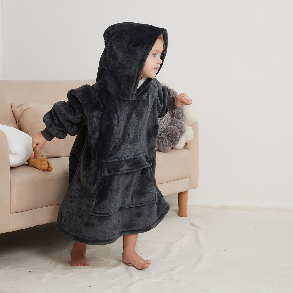 Solution Online Shops – kinderkleding – fleece hoodie voor kinderen – zwart