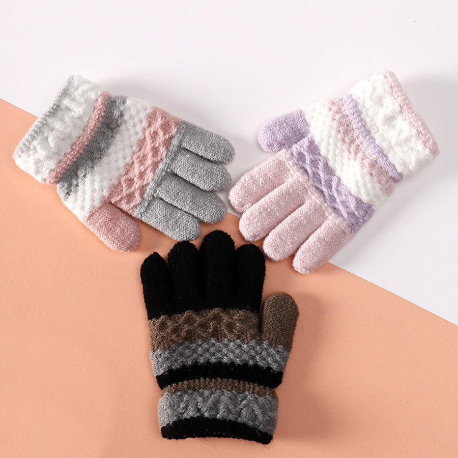 Solution Online Shops – kleding en accessoires – baby handschoenen – gestreept – diverse kleuren