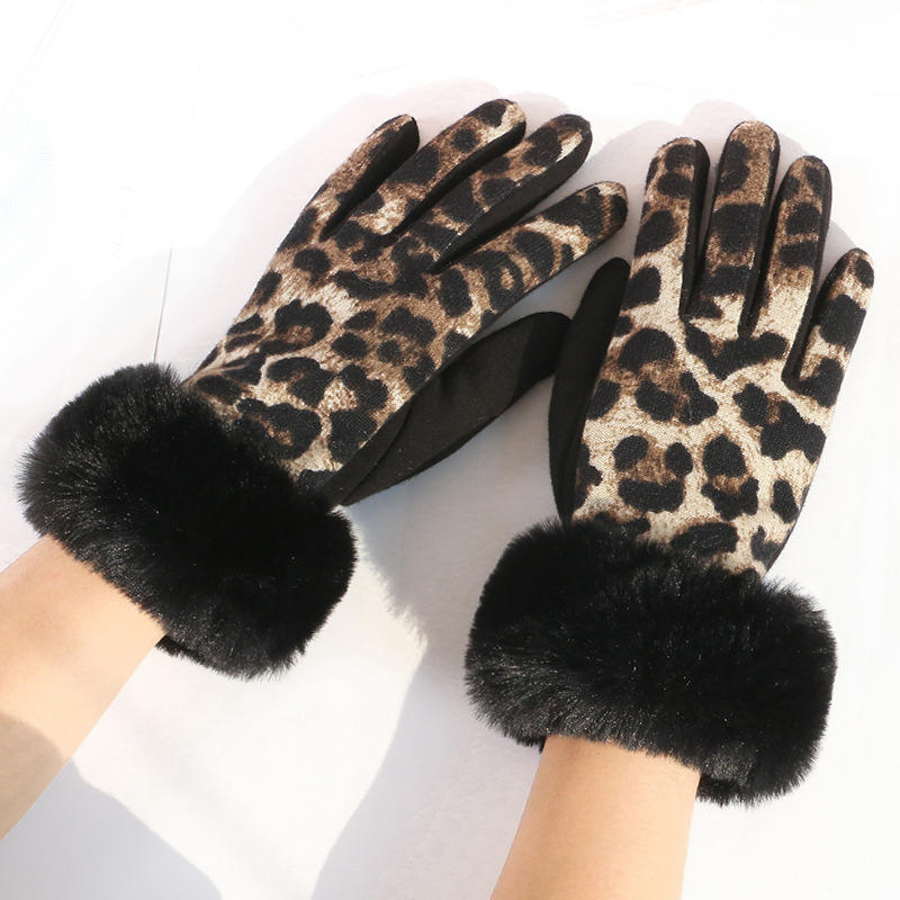 Solution Online Shops – kleding en accessoires – handschoenen – dames handschoen met imitaite bond