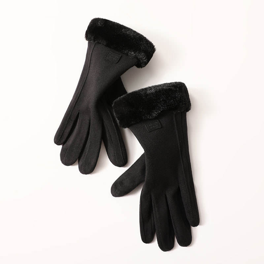 Solution Online Shops – kleding en accessoires – handschoenen – dames handschoenen van fleece – zwart