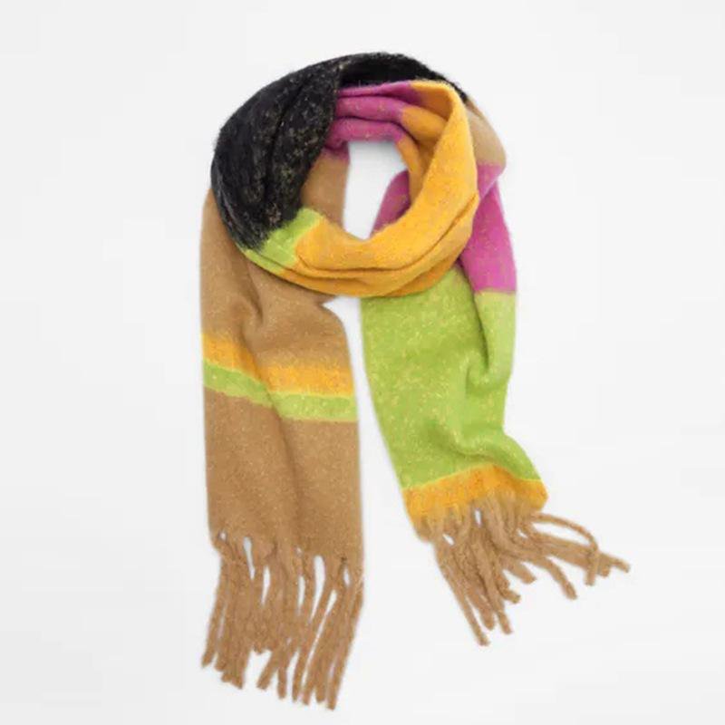 Solution Online Shops – kleding en accessoires – sjaals – dames sjaal wol – meerkleurig – detail 2