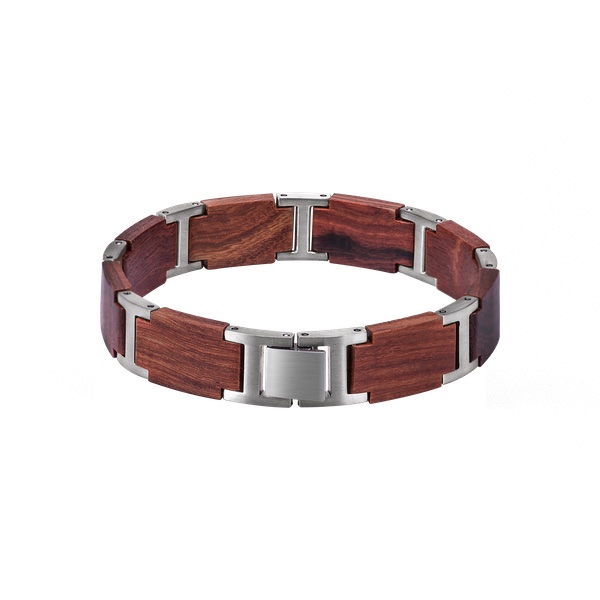 Solution Online Shops – sieraden – armbanden – houten armband – verstelbaar – bruin zilver