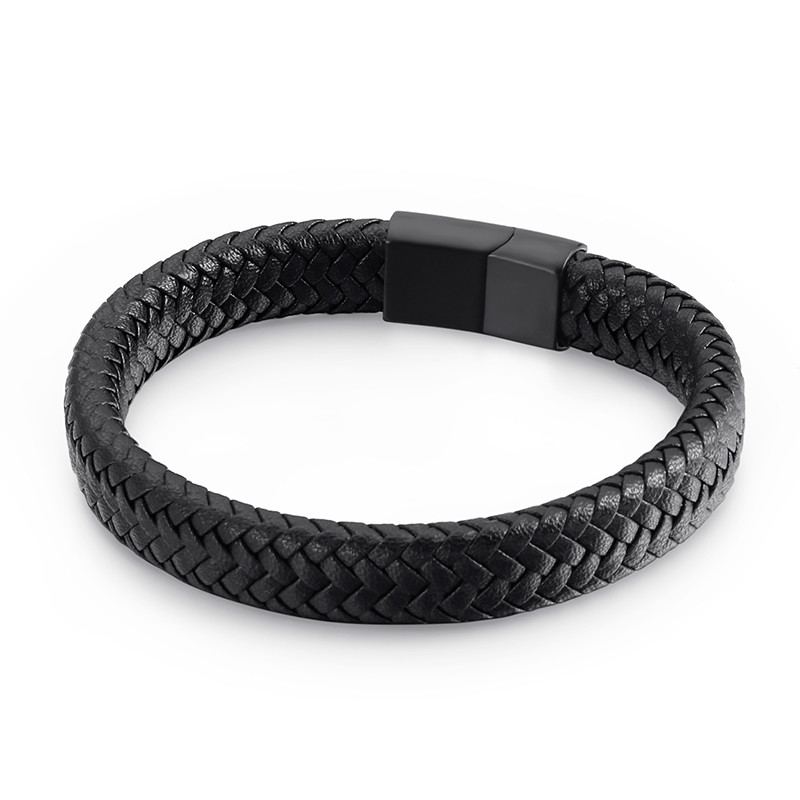 Solution Online Shops – sieraden – armbanden – leren armband black
