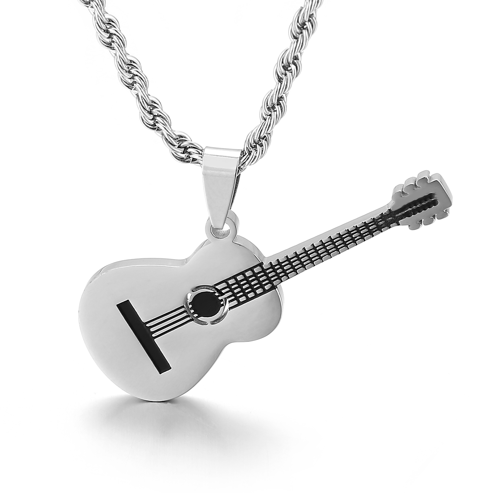 Solution Online Shops – sieraden – kettingen – halsketting gitaar – zilver