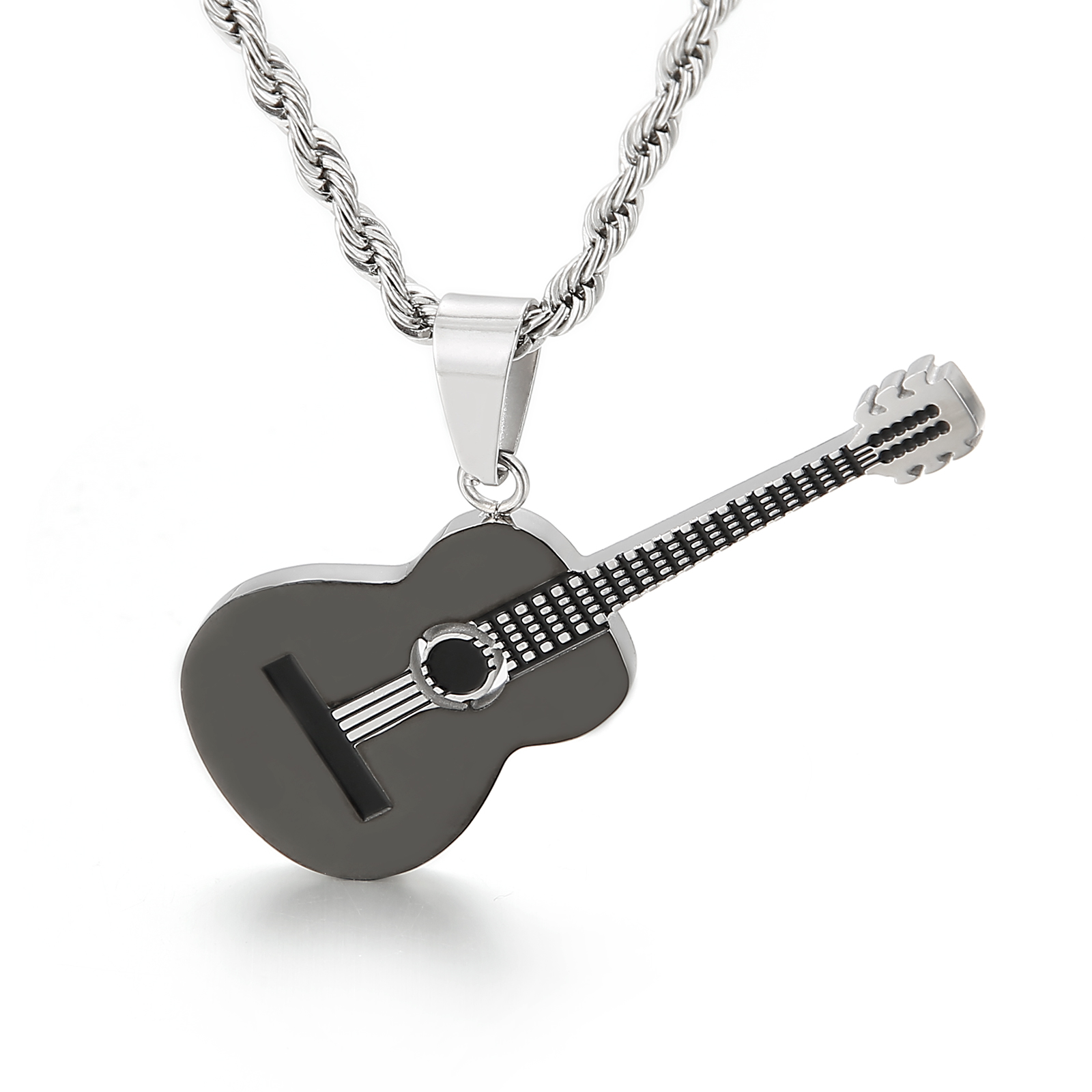 Solution Online Shops – sieraden – kettingen – halsketting gitaar – zwart