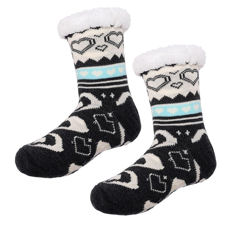 Solution Online Shops – sokken – kerst sokken met teddy voering – blauw