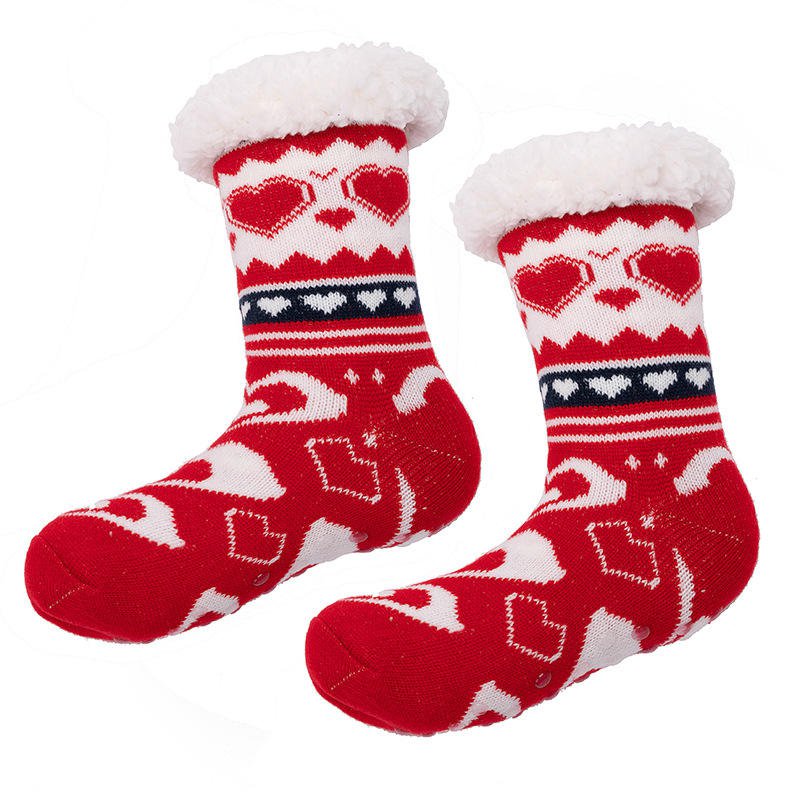 Solution Online Shops – sokken – kerst sokken met teddy voering – rood