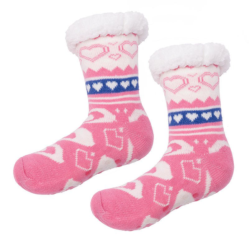 Solution Online Shops – sokken – kerst sokken met teddy voering – roze