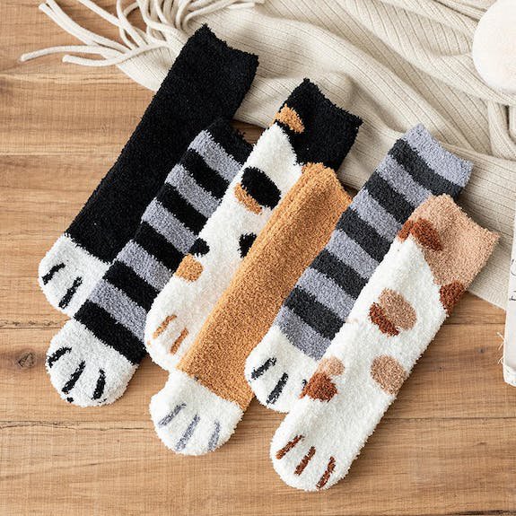 Solution Online Shops – sokken met kattenprint – diverse kleuren