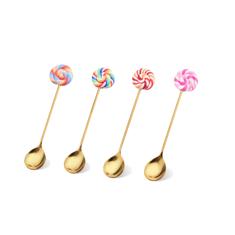 Solution Online Shops – wonen – keukengerei – theelepel met candy design – set van 4