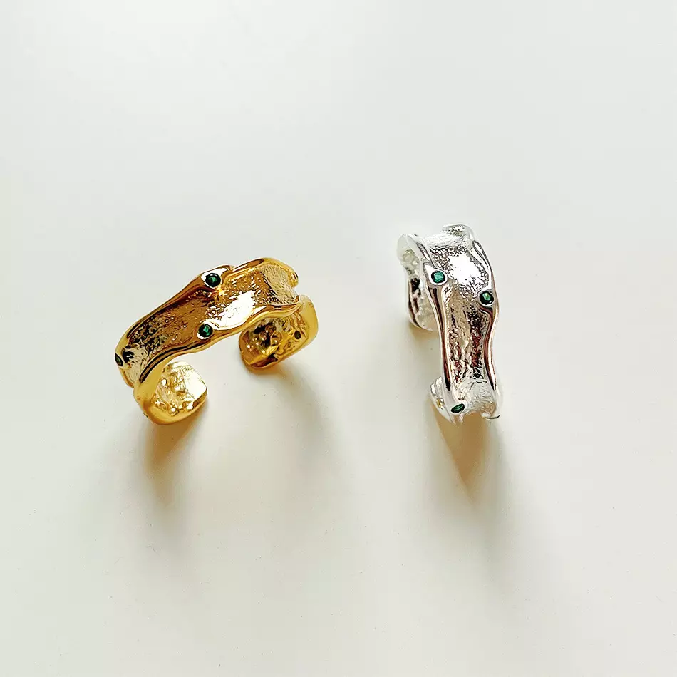 goud en zilverkleurige vintage ring verstelbaar voor dames