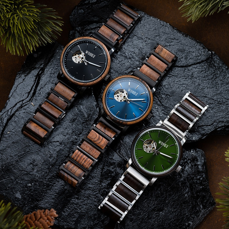 Houten horloge | Woodzstyle® | hout | RVS | Quartz uurwerk